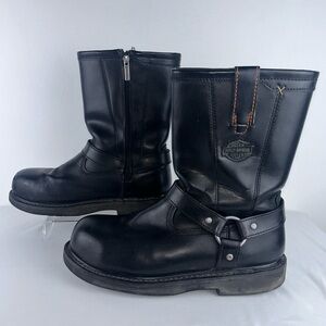 HARLEY-DAVIDSON WORK Men's 10" Bill Steel Toe Harness Work Boot 12M Black D95328